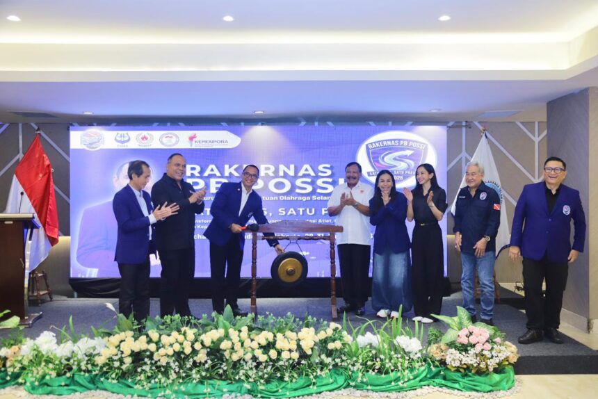 Pengurus Besar Persatuan Olahraga Selam Seluruh Indonesia atau PB POSSI dibawah kepengurusan Ketua Umum saat ini, resmi menggelar Rapat Kerja Nasional perdana sejak resmi dilantik April 2025 lalu. Foto/humas PB POSSI