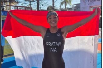 Atlet triathlon Indonesia, Martina Ayu Pratiwi. Foto: Kemenpora