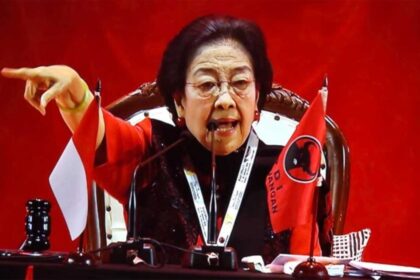 Megawati Soekarnoputri saat pidato acara peringatan HUT ke-53 PDIP, Sabtu (10/1/2026). Foto: PDIP