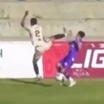 Aksi brutal dalam laga UAD FC vs KAFI. Foto: Tangkapan layar video viral