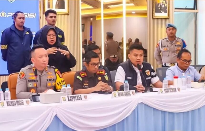 Polres Tangsel melaksanakan konferensi pers, Kamis (1/1/2026). Foto: Humas Polres Tangsel