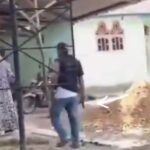 Kepala desa di Paluta diduga mengeluarkan air gun saat cekcok dengan warga. Foto: Tangkap layar TikTok @halak.kita.16