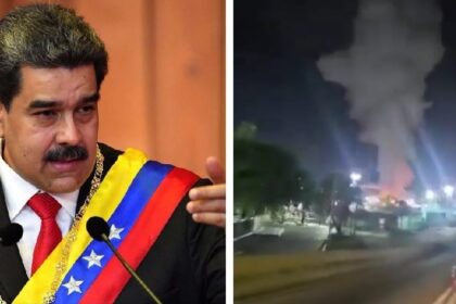 Presiden Venezuela Nicolás Maduro dan serangan As di beberapa titik kota Caracas. Foto: X @viralvideo1rre