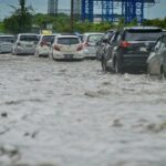 Tol arah Bandara tergenang air. Foto : Ist