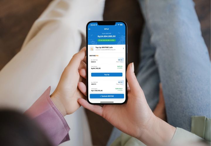 Layanan One Stop Solution Dana Pensiun Lembaga Keuangan (DPLK) BRI di aplikasi BRImo. Foto: Dok BRI