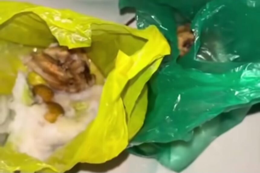 Viral MBG di Pandeglang dibungkus plastik kresek. Foto: Instagram @bantenraya