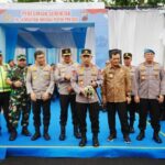 Kapolri Jenderal Pol Listyo Sigit saat meresmikan secara langsung 19 jembatan merah putih presisi di Desa Cucukan, Prambanan, Klaten, Jawa Tengah.