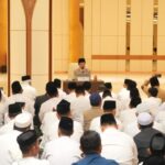 Menag Nasaruddin Umar saat mengisi kajian subuh perdana di Masjid Negara, Ibu Kota Nusantara (IKN),