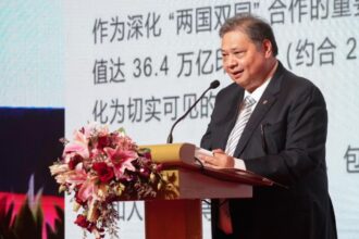 Menko Perekonomian RI Airlangga Hartanto saat hadir di China. Foto" Dok Humas