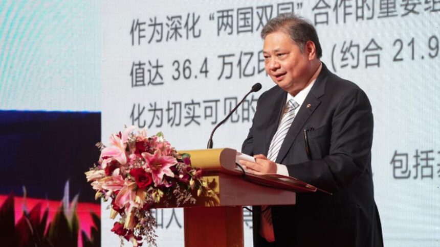 Menko Perekonomian RI Airlangga Hartanto saat hadir di China. Foto" Dok Humas