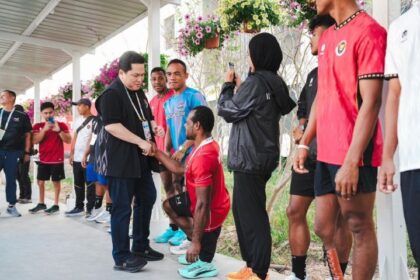Menpora Erick Thohir memberi dukungan kepada seluruh atlet para games Indonesia Rabu (21/1/2026) siang.(foto:Andre/kemenpora.go.id)