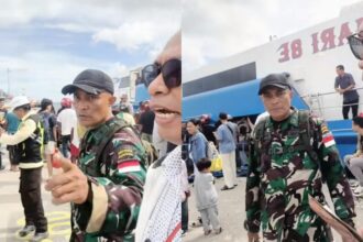 Video Pelda Christian Namo menolak dijemput aparat TNI di Pelabuhan Tenau Kupang viral. Aksi ayah mendiang Prada Lucky Namo ini memicu simpati dan perdebatan publik. Foto: Tangkap layar TikTok @koalisilakki