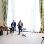 Presiden Prabowo saat memimpin ratas PKH dari London, Inggris.