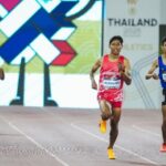 Atlet para atletik Saptoyogo Purnomo merebut medali emas di nomor 400 meter putra.(foto:Andre/kemenpora.go.id)