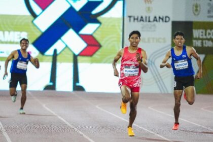 Atlet para atletik Saptoyogo Purnomo merebut medali emas di nomor 400 meter putra.(foto:Andre/kemenpora.go.id)