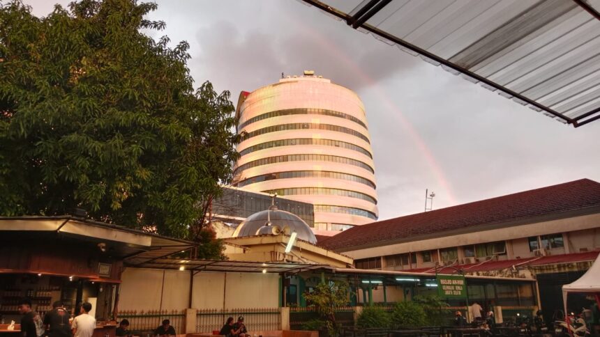 Gedung Jaksa Agung Muda Pidana Khusus atau Gedung Bundar Kejaksaan Agung RI yang berlokasi di Kebayoran Baru, Jakarta Selatan. Foto: Yudha Krastawan/ipol.id