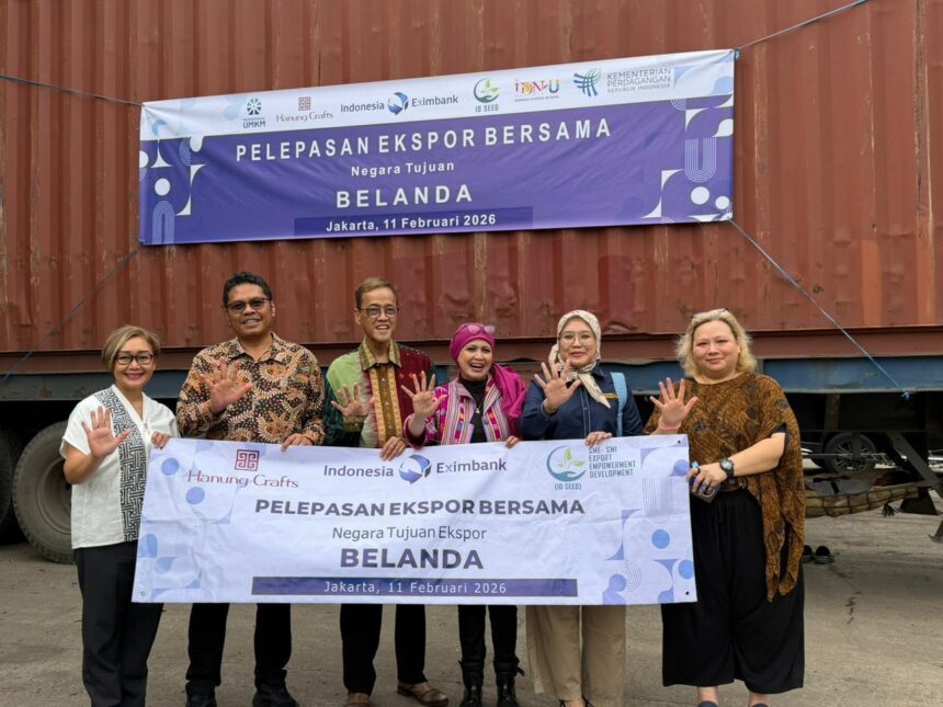 Kegiatan Pelepasan Ekspor Bersama ke Belanda yang dilaksanakan di Jakarta, Rabu (11/2/2026). Foto: LPEI