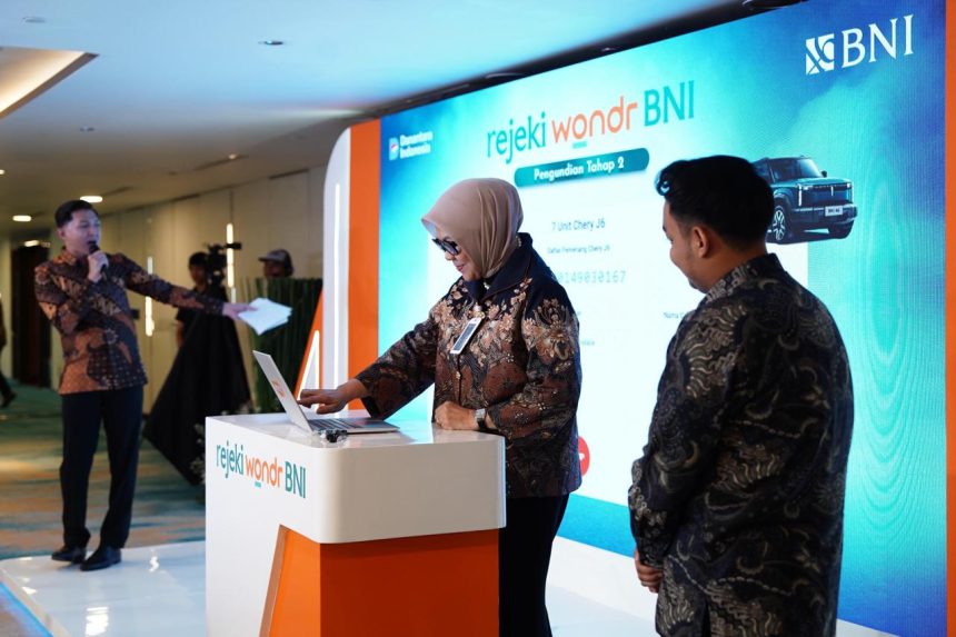 Pengumuman pemenang tahap kedua program undian Rejeki wondr BNI pada 24 Februari 2026 di Grha BNI, Jakarta. Foto: Dok BNI