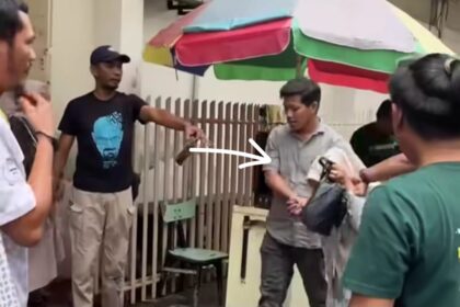 Emak-emak nekat bakar toko emas di Jalan Somba Opu, Makassar, demi modus pencurian. Foto: IG @indo_psikologi