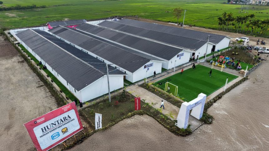 Hunian Sementara (Hantara) dari BUMN Brantas Abipraya untuk korban bencana alam di Pidie Jaya Aceh. Foto: Dok Humas