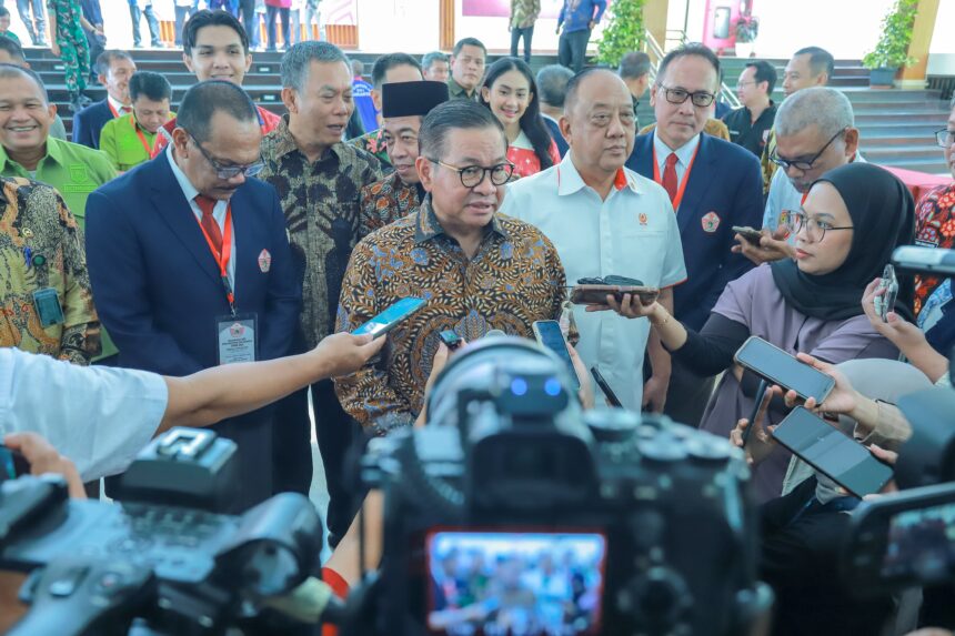 Gubernur DKI Jakarta Pramono Anung secara resmi membuka Musyawarah Olahraga Provinsi (Musorprov) XIII KONI DKI Jakarta Tahun 2026 yang digelar di Candi Bentar Hall, Putri Duyung Ancol, Jakarta Utara, Kamis (5/2/2026).