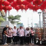 Wagub DKI Jakarta, Rano Karno saat meninjau lokasi perayaan Imlek di kawasan HI, Jakarta Pusat.(foto istimewa)