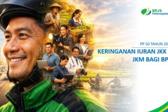 KERINGANAN: Ilustrasi keringanan iuran untuk pekerja informal. (foto BPJS Ketenagakerjaan)