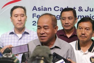 Amir Yanto saat jumpa pers di JCC Senayan, Kamis 19 Februari 2026