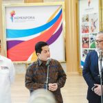 Duta Besar (Dubes) Indonesia untuk Malaysia Raden Dato' Mohammad Iman Hascarya Kusumo seusai bertemu Menteri Pemuda dan Olahraga (Menpora) RI Erick Thohir di Graha Kemenpora, Jalan Gerbang Pemuda Nomor 3, Senayan, Jumat (20/2) sore.