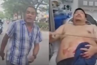 Seorang advokat bernama Bastian Sori mengalami luka serius setelah diduga ditusuk saat mempertahankan mobilnya dari penarikan paksa. Foto: IG @medsoszone