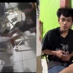 CCTV rekam momen pria diduga aniaya pacarnya hingga tersungkur. Foto: Tangkap layar IG @info_cileunyi
