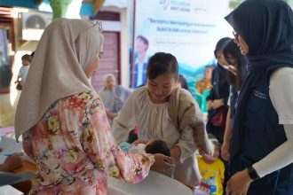 Program intervensi gizi terpadu yang dilaksanakan di sembilan provinsi di Indonesia. Foto: Telkom Indonesia