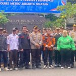 Kapolres Metro Jakarta Selatan, Kombes I Putu Yuni Setiawan dan jajaran dalam Apel Siaga Kamtibmas (keamanan, ketertiban masyarakat) pada bulan suci Ramadan 1447 Hijriah di Mapolres Metro Jakarta Selatan, Kamis (26/2/2026). Foto: Ist