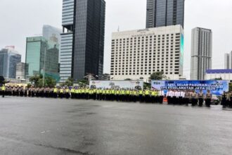 Polda Metro Jaya menggelar apel kesiapan Operasi Keselamatan Jaya 2026. Foto: Polri