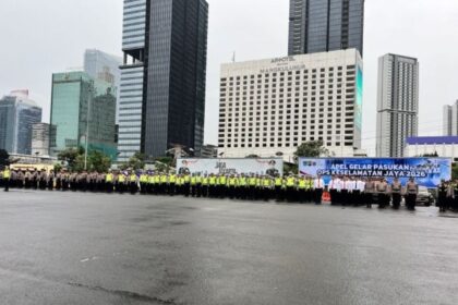 Polda Metro Jaya menggelar apel kesiapan Operasi Keselamatan Jaya 2026. Foto: Polri