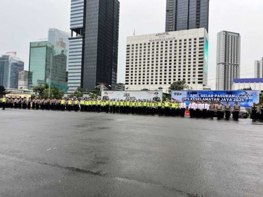 Polda Metro Jaya menggelar apel kesiapan Operasi Keselamatan Jaya 2026. Foto: Polri