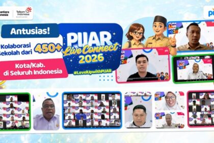 Antusias Pijar Live Connect 2026 diikuti oleh lebih dari 450 Kota/Kabupaten di seluruh Indonesia secara daring, pada Rabu (21/1). Foto: Telkom Indonesia