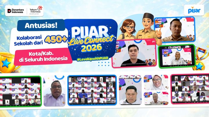 Antusias Pijar Live Connect 2026 diikuti oleh lebih dari 450 Kota/Kabupaten di seluruh Indonesia secara daring, pada Rabu (21/1). Foto: Telkom Indonesia