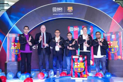 Peluncuran BRI Debit FC Barcelona di Grand Atrium Mall Kota Kasablanka sebagai kickoff kolaborasi BRI dan FC Barcelona, Sabtu (14/2/2026). Foto: Dok BRI