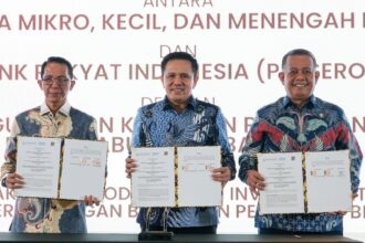 Kegiatan penandatanganan nota kesepahaman (MoU) yang dilaksanakan pada rangkaian Batam Investment Gala: Economic Transformation Through Investment di Batam pada Kamis (29/1). Foto: Dok BRI