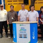 PRAKTIS: Layanan booth layanan BPJS Ketenagakerjaan di Pasar Inpres Kelapa Gading, Jakarta Utara.  Foto: BPJS Ketenagakerjaan