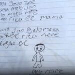 Surat yang diduga ditulis seorang siswa SD berinisial YBS di Kabupaten Ngada, NTT, sebelum ditemukan meninggal dunia. Foto: Instagram @medsoszone