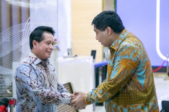 Direktur Utama BRI Hery Gunardi (kiri) saat menerima kunjungan Menteri Perumahan dan Kawasan Permukiman (PKP) Maruarar di Kantor Pusat BRI, Rabu (4/2/2026). Foto: Dok BRI