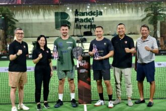 Armando Sumarno/Marc Bernils Garcia Rajai Sirnas Padel Open 2026 Seri Jakarta. Foto/ipol