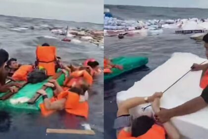 Kapal Kayu di Rute Bone–Bombana Diduga Tenggelam, Penumpang Terapung di Laut. Foto: Tangkap layar IG @Allartis
