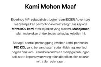 Disindir karena “followers masih 2K”, kreator ini angkat suara. Viral di media sosial, Eiger minta maaf dan pecat PIC terkait.