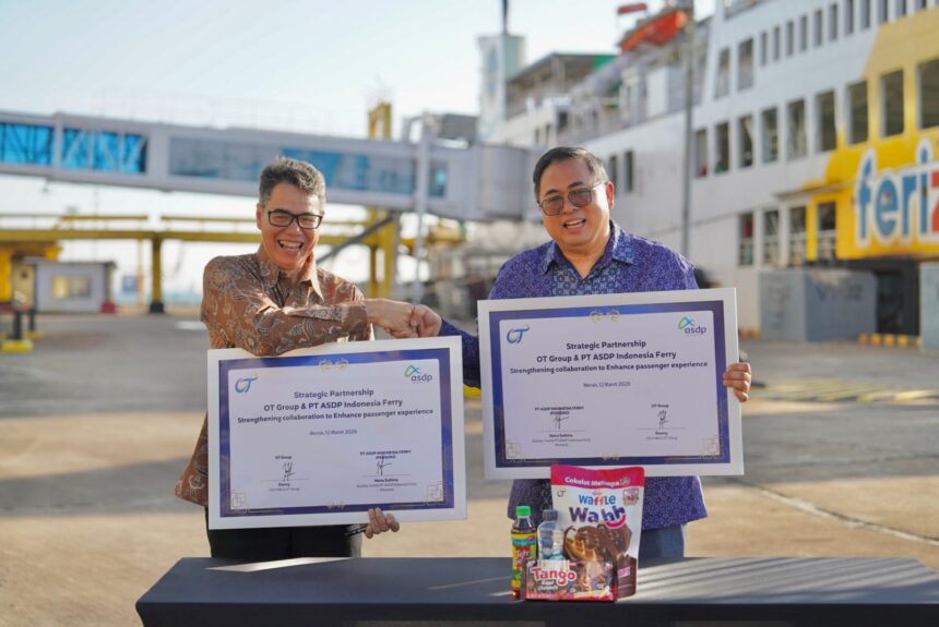OT Group menjalin kemitraan strategis dengan PT ASDP Indonesia Ferry (Persero) untuk memperkuat ekosistem layanan di empat pelabuhan utama dengan volume penumpang tertinggi saat musim mudik. (dok. ASDP).