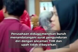 Jelang Lebaran, ratusan buruh PT Amos Indah Indonesia di KBN Cakung diliputi ketidakpastian. Foto: Tangkapan layar Instagram @pantaucom