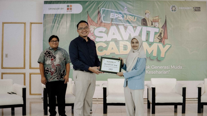 Sawit Academy EPS. USU yang diselenggarakan oleh PT Hai Sawit Indonesia dan didukung oleh Badan Pengelola Dana Perkebunan (BPDP) menghadirkan sudut pandang akademik yang kuat dalam membahas peran sawit di kehidupan sehari-hari.