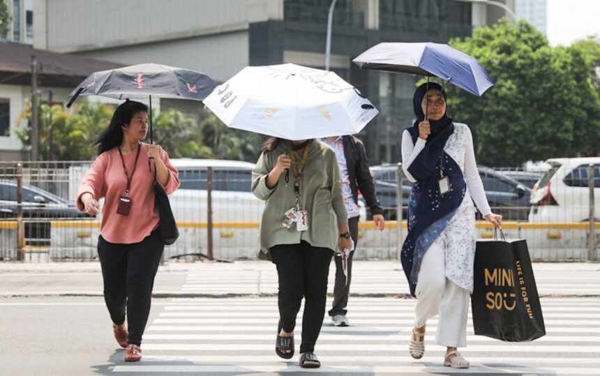 Cuaca panas di Jakarta. Foto Ist